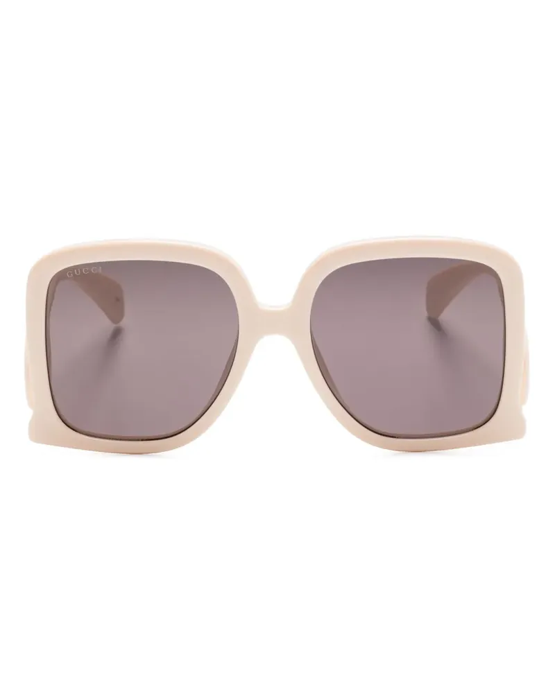 Gucci Sonnenbrille mit Oversized-Gestell - Nude Nude