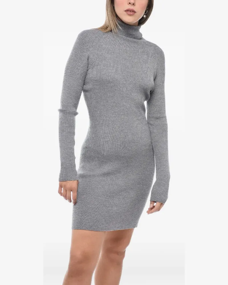 Dsquared2 ribbed-knit turtleneck mini dress - Grau Grau