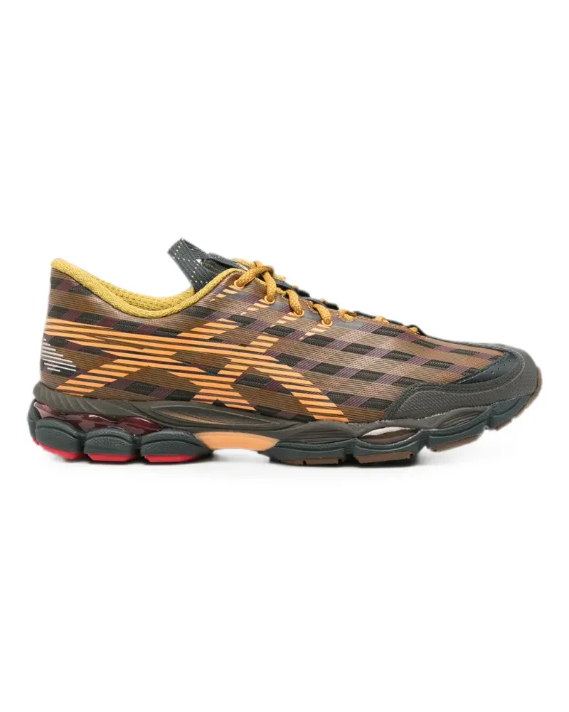 Asics Gel S check-pattern lace-up sneakers - Braun Braun