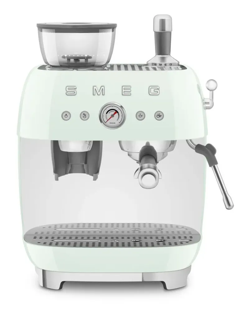 Smeg Manuelle Kaffeemaschine mit Mahlwerk (44,3 cm x 33,4 cm) - Grün Grün