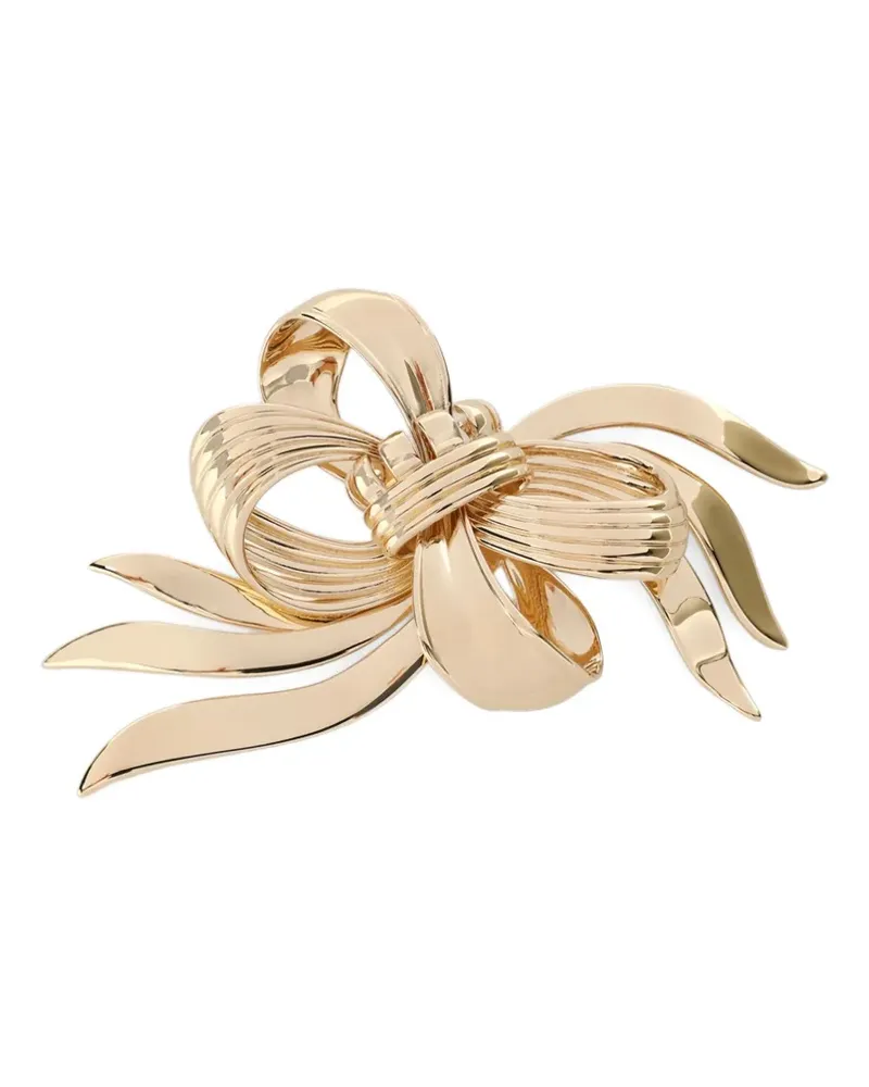Miu Miu bow-embellishment brooch - Gold Gold