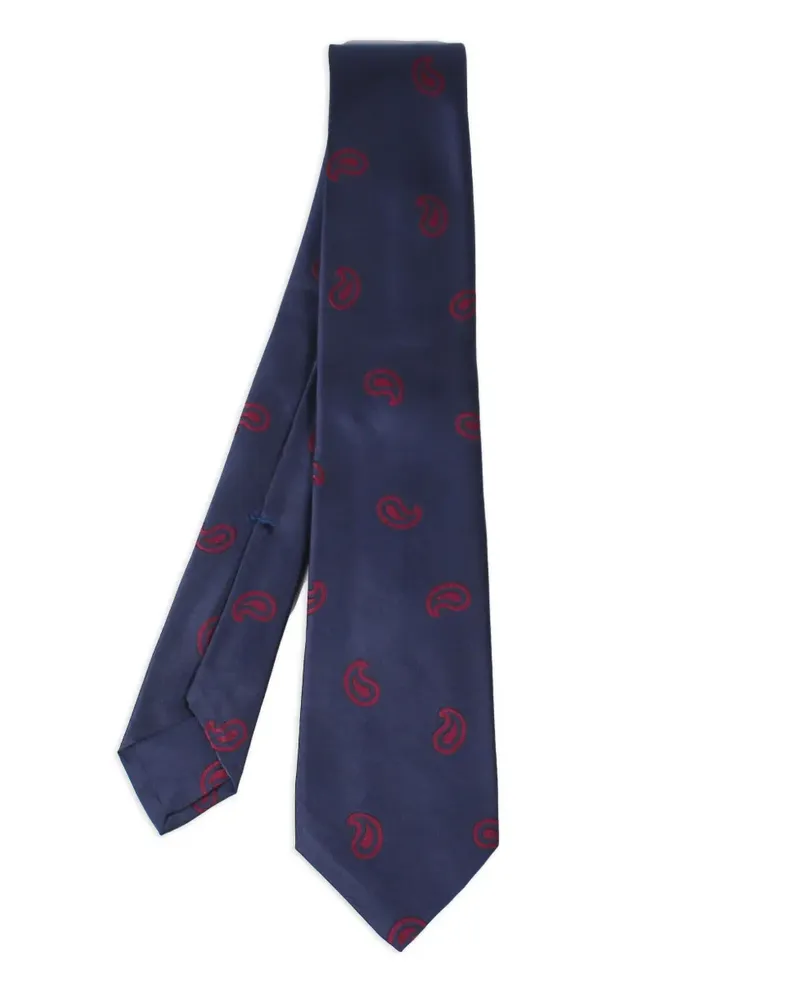 Kiton Seidenkrawatte mit Paisleymuster - Blau Blau
