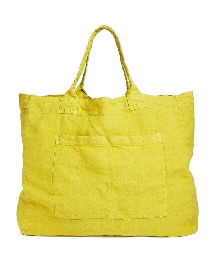 Once Milano Reisetasche aus Leinen - Gelb Gelb