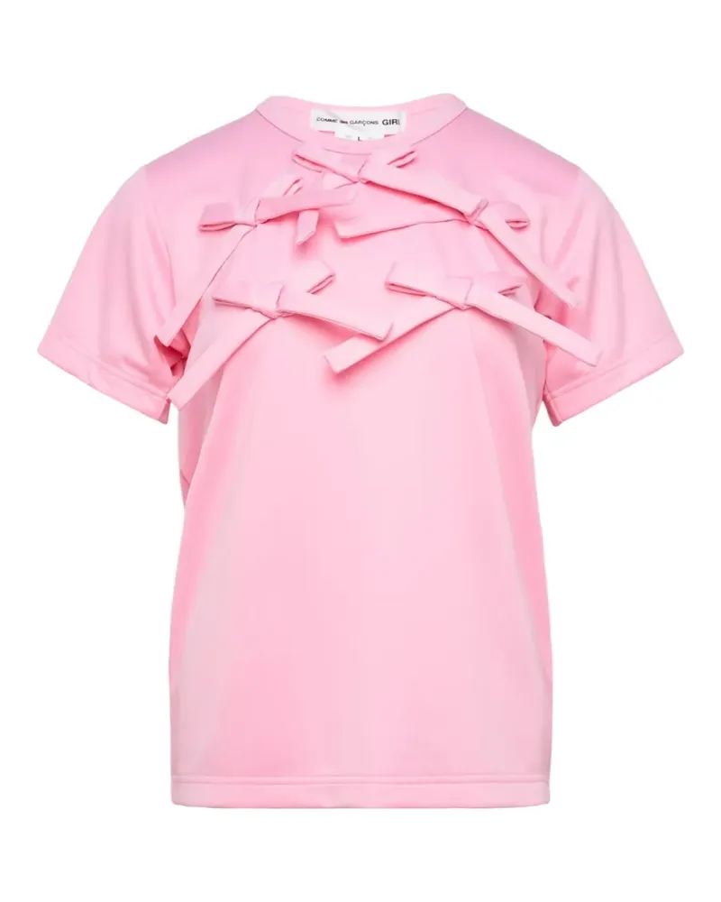 Comme des Garçons bow-embellished T-shirt - Rosa Rosa