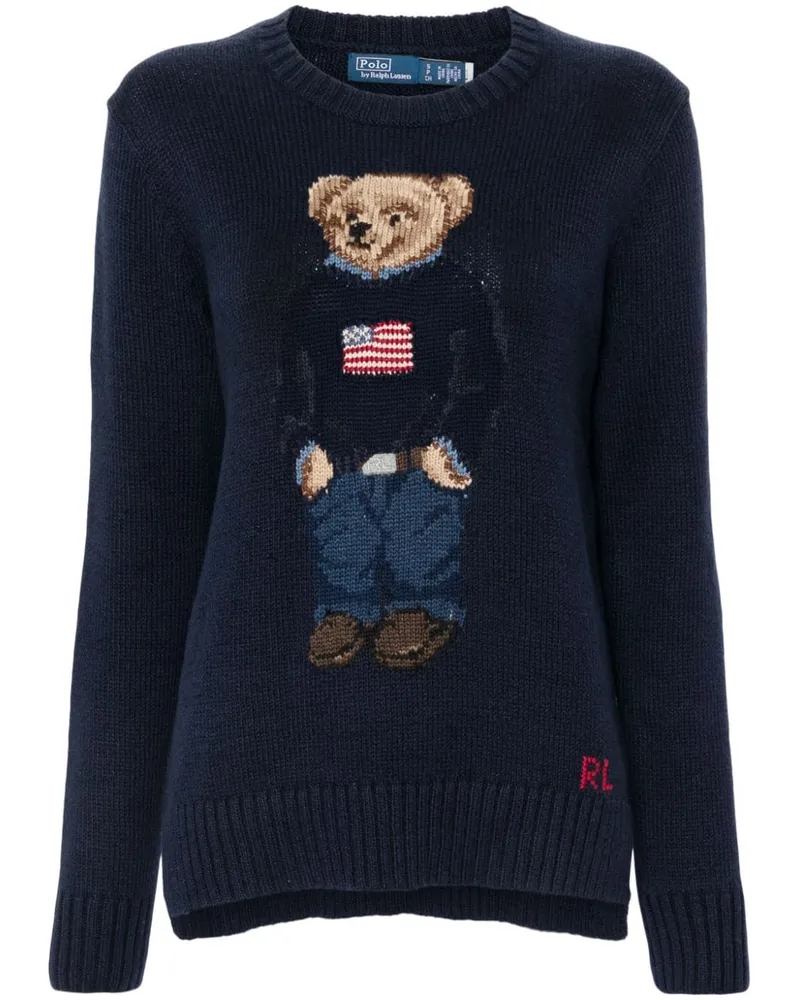 Ralph Lauren Pullover mit Polo Bear - Blau Blau
