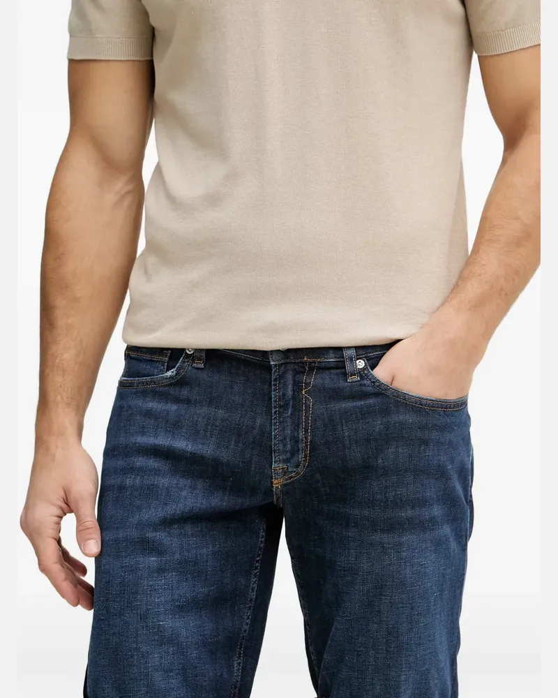 Guess Sonny logo-patch denim shorts - Blau Blau