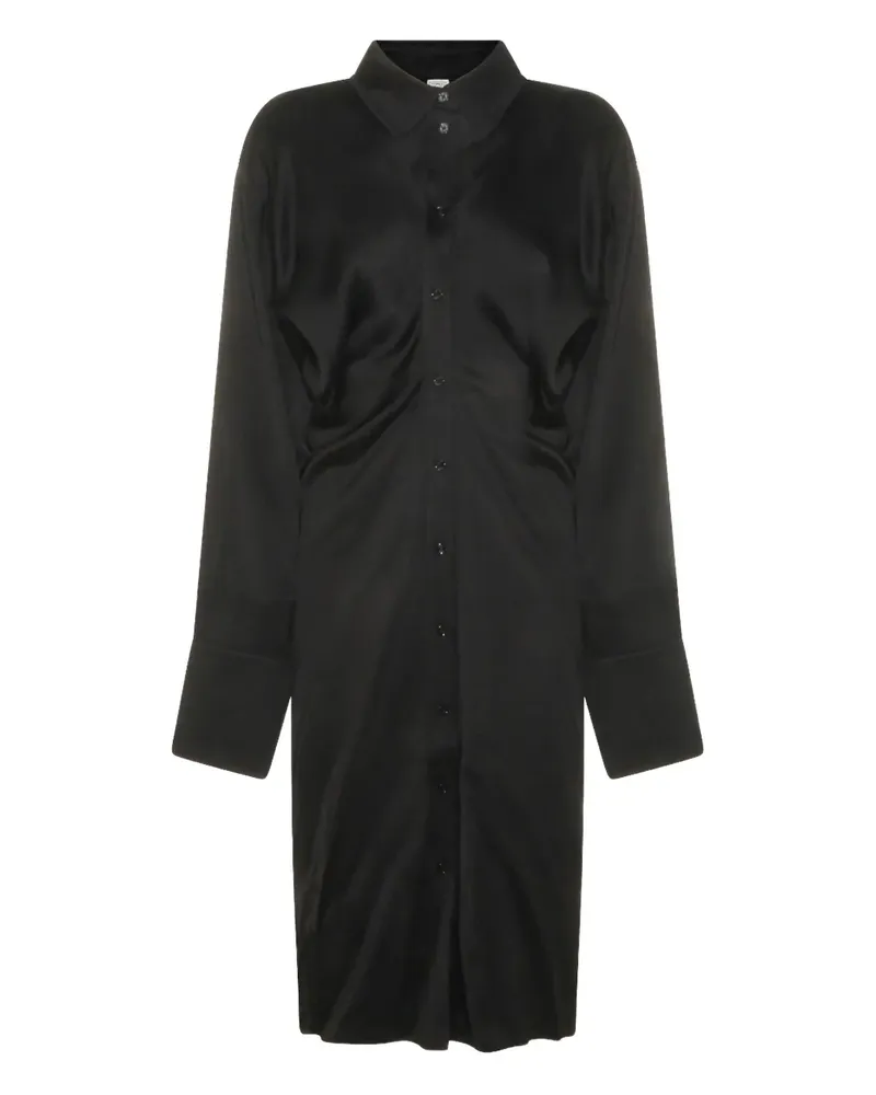 Totême button collared midi dress - Schwarz Schwarz