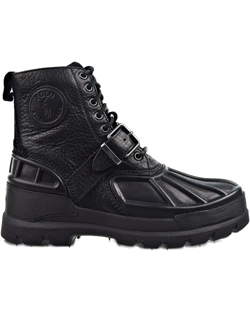 Ralph Lauren leather buckle boots - Schwarz Schwarz