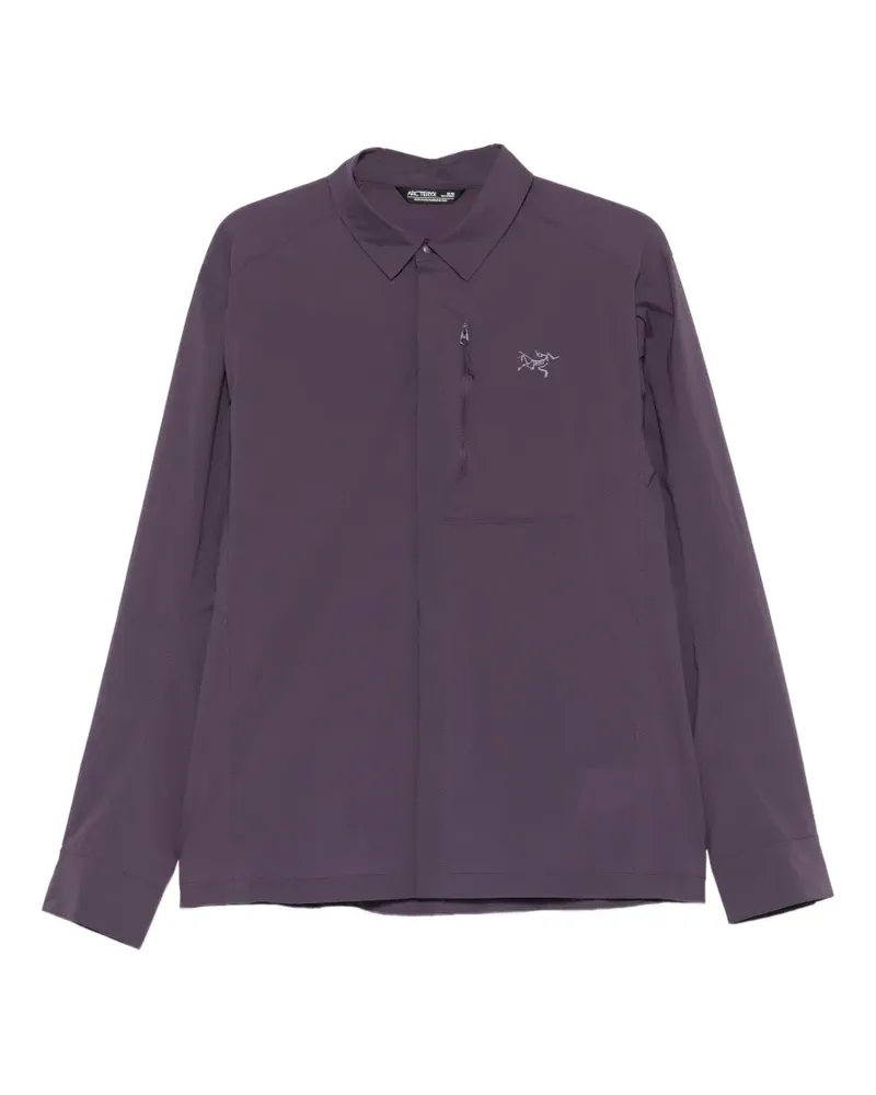 Arc'teryx logo-embroidered zip-pocket shirt jacket - Violett Violett