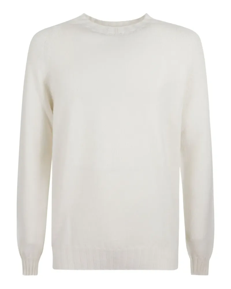 Tagliatore Gerippter Strickpullover - Weiß Weiß