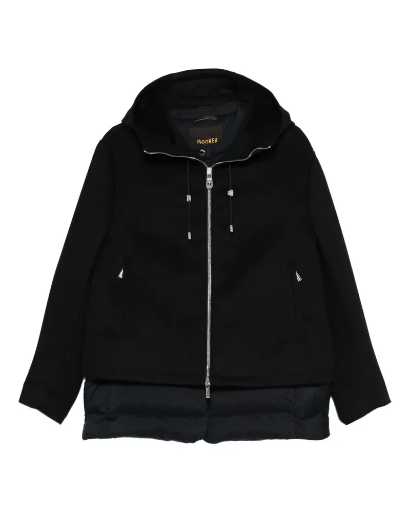 MOORER hooded padded jacket - Blau Blau