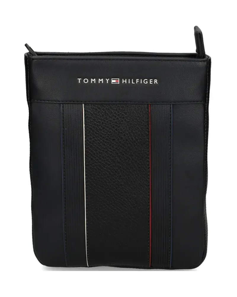 Tommy Hilfiger Kuriertasche mit Logo-Schild - Schwarz Schwarz