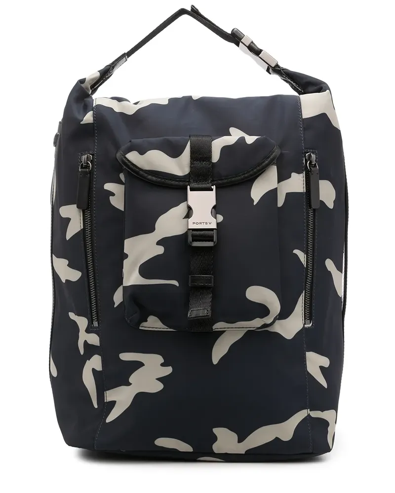 Ports V Rucksack mit Camouflage-Print - Blau Blau