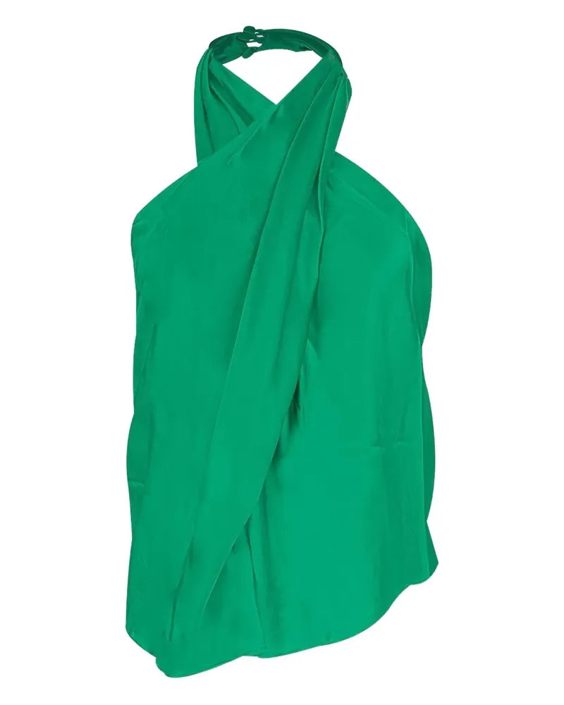 The Sei cross-wrap halter top - Grün Grün
