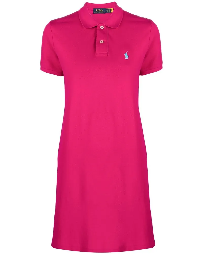 Ralph Lauren Kleid mit aufgesticktem Polo Pony - Rosa Rosa