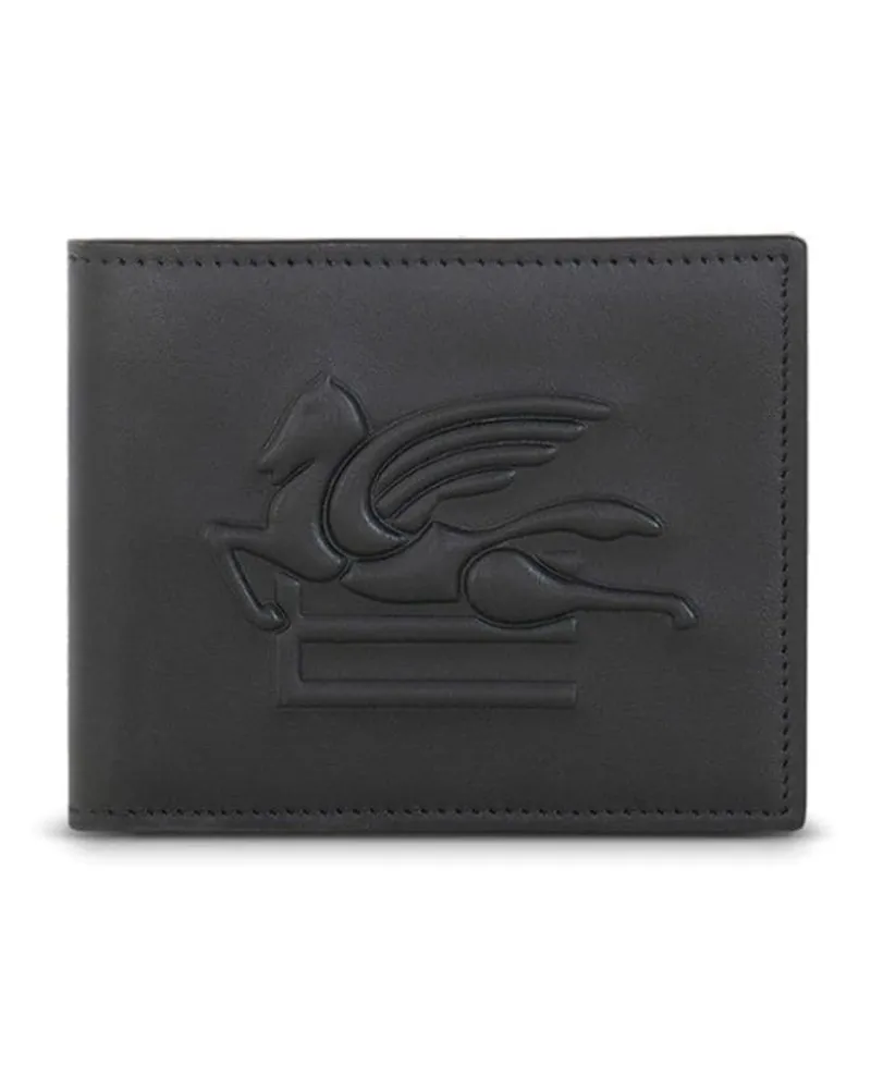 Etro Portemonnaie mit Pegaso-Motiv - Schwarz Schwarz