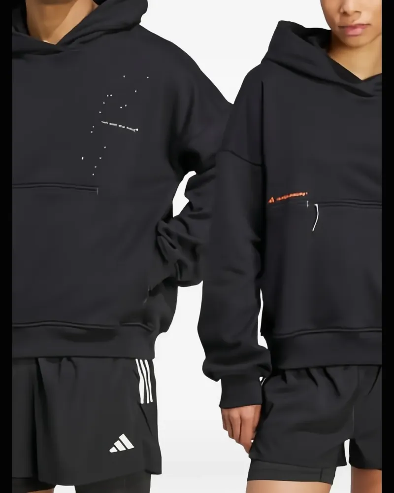 adidas x Hermanos Koumori Hoodie mit Reißverschlusstasche - Schwarz Schwarz
