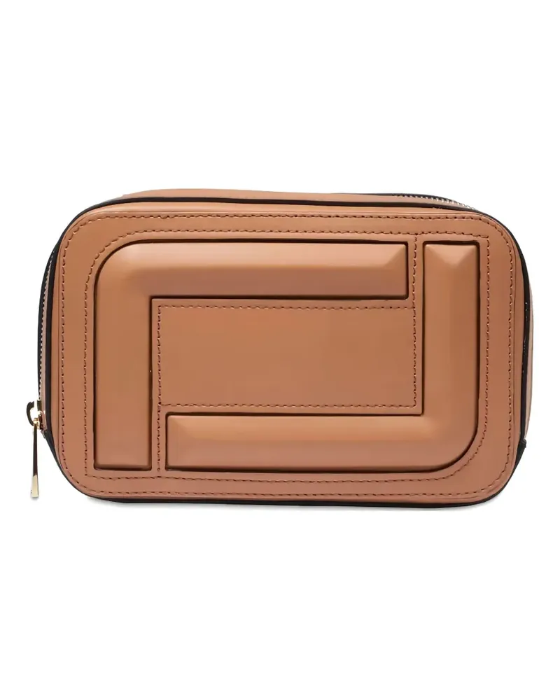 Lancel Angele Cuir Tasche mit Reißverschluss - Braun Braun