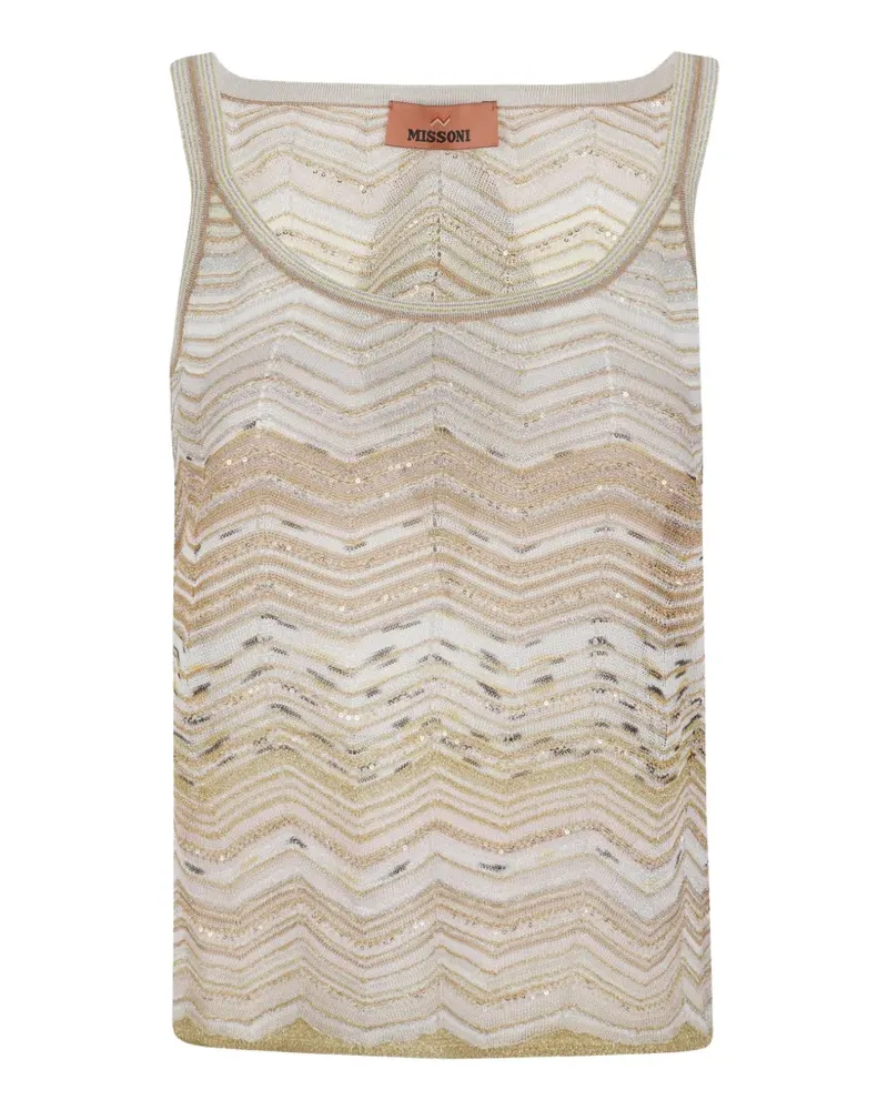 Missoni zigzag tank top - Nude Nude