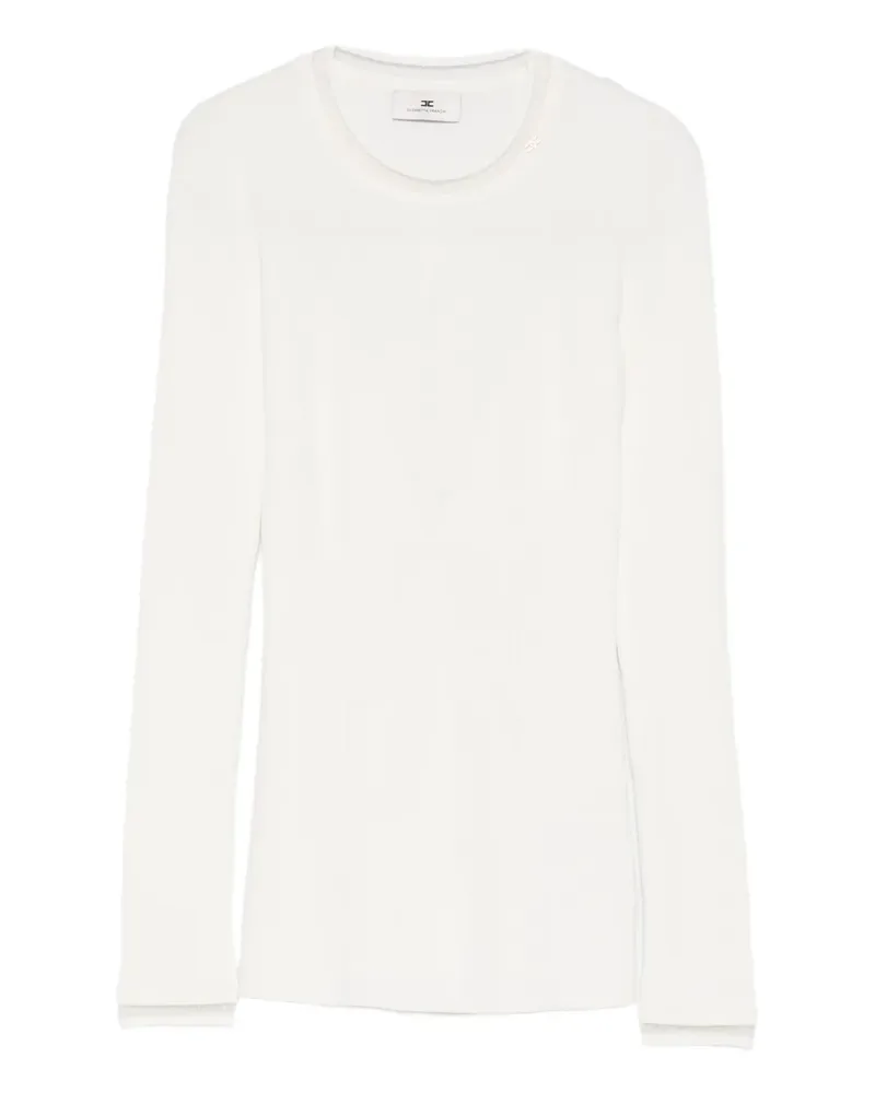 Elisabetta Franchi ribbed top - Nude Nude