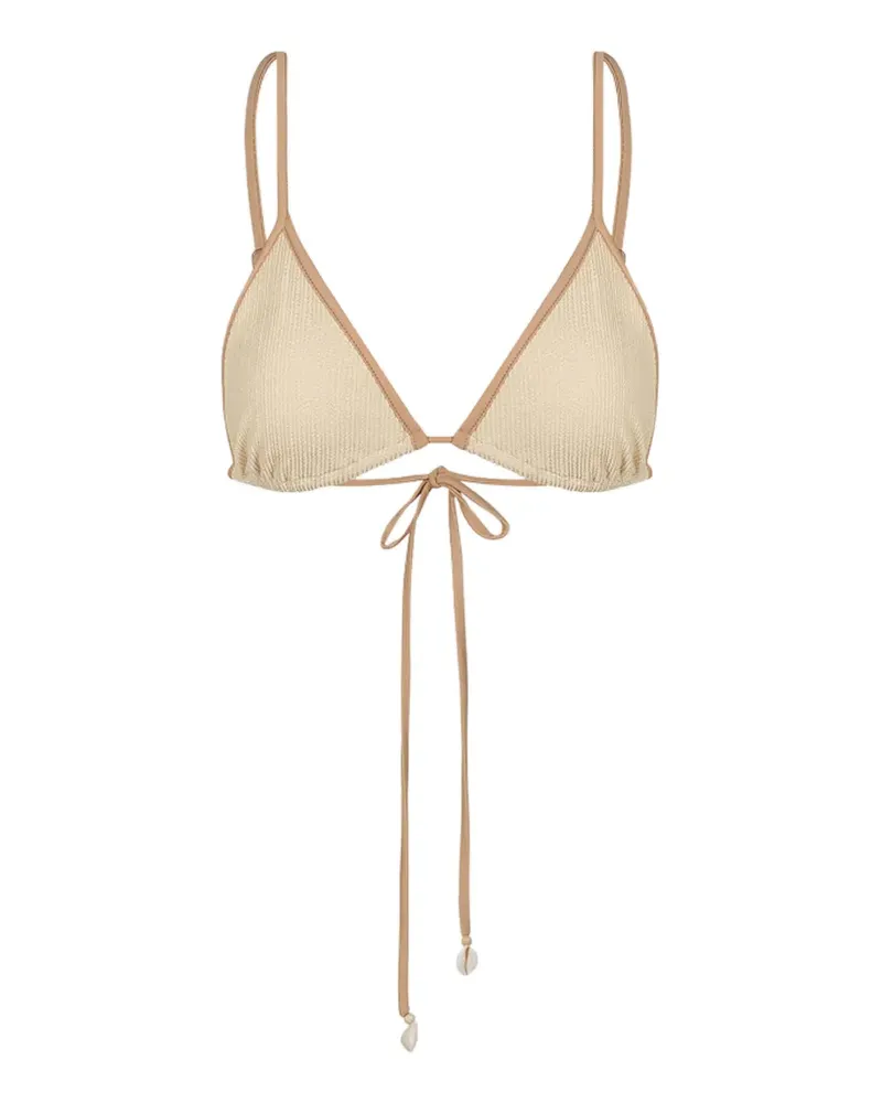 Johanna Ortiz Bikinioberteil mit Schleifenverschluss - Nude Nude