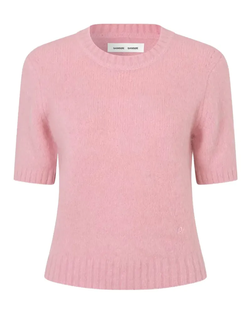 Samsøe & Samsøe Kurzärmeliger Sajeanne Pullover - Rosa Rosa