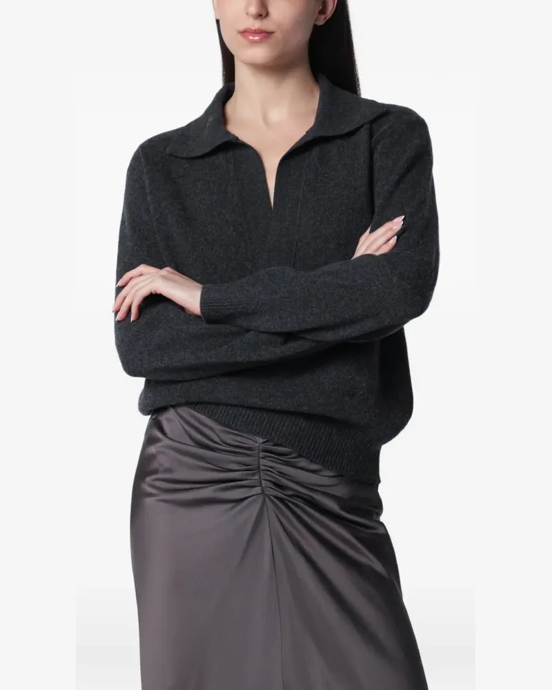 Victoria Beckham Genevieve Pullover mit Polokragen - Grau Grau