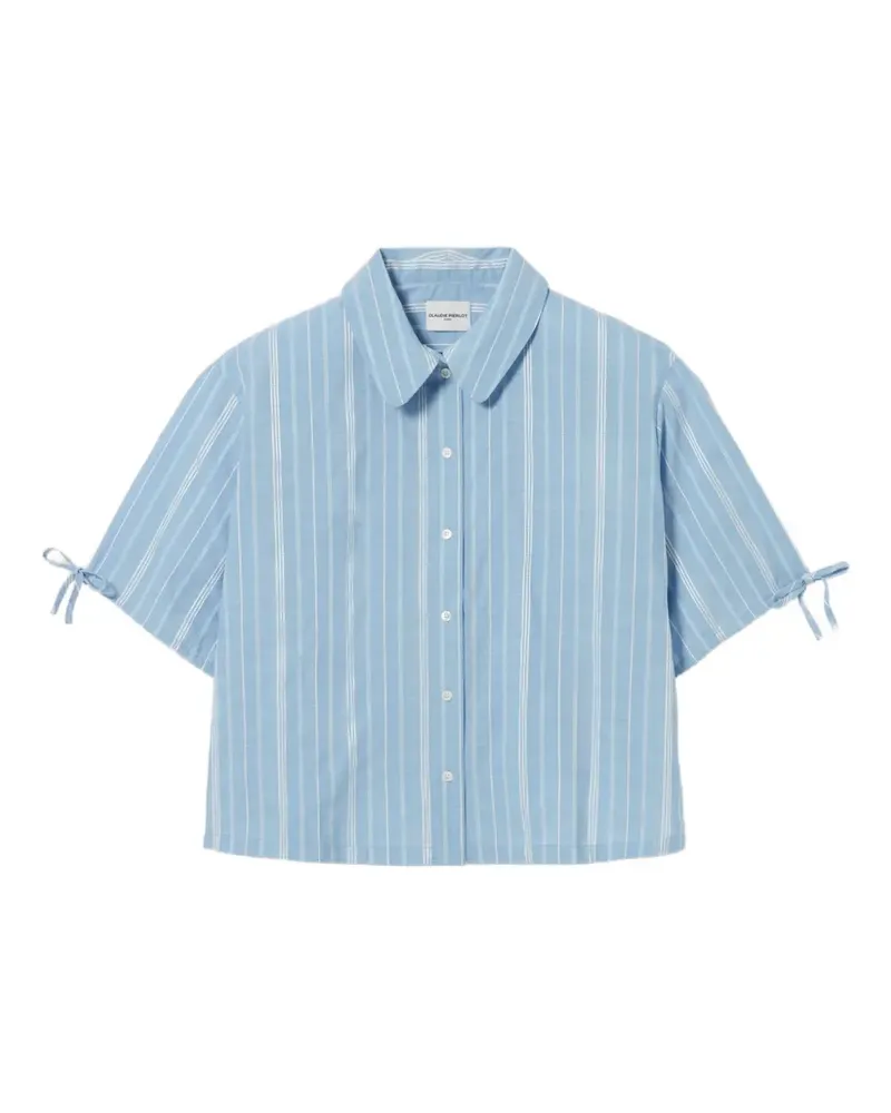 Claudie Pierlot striped tie-cuff shirt - Blau Blau