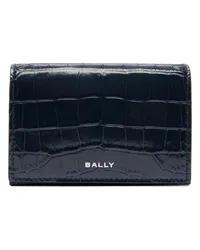 Bally Portemonnaie mit Kroko-Optik Blau