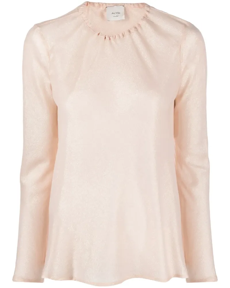 ALYSI Hoodie mit Lurex-Detail - Rosa Rosa