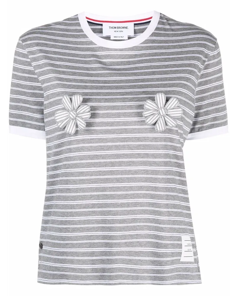 Thom Browne T-Shirt mit Streifen Grau