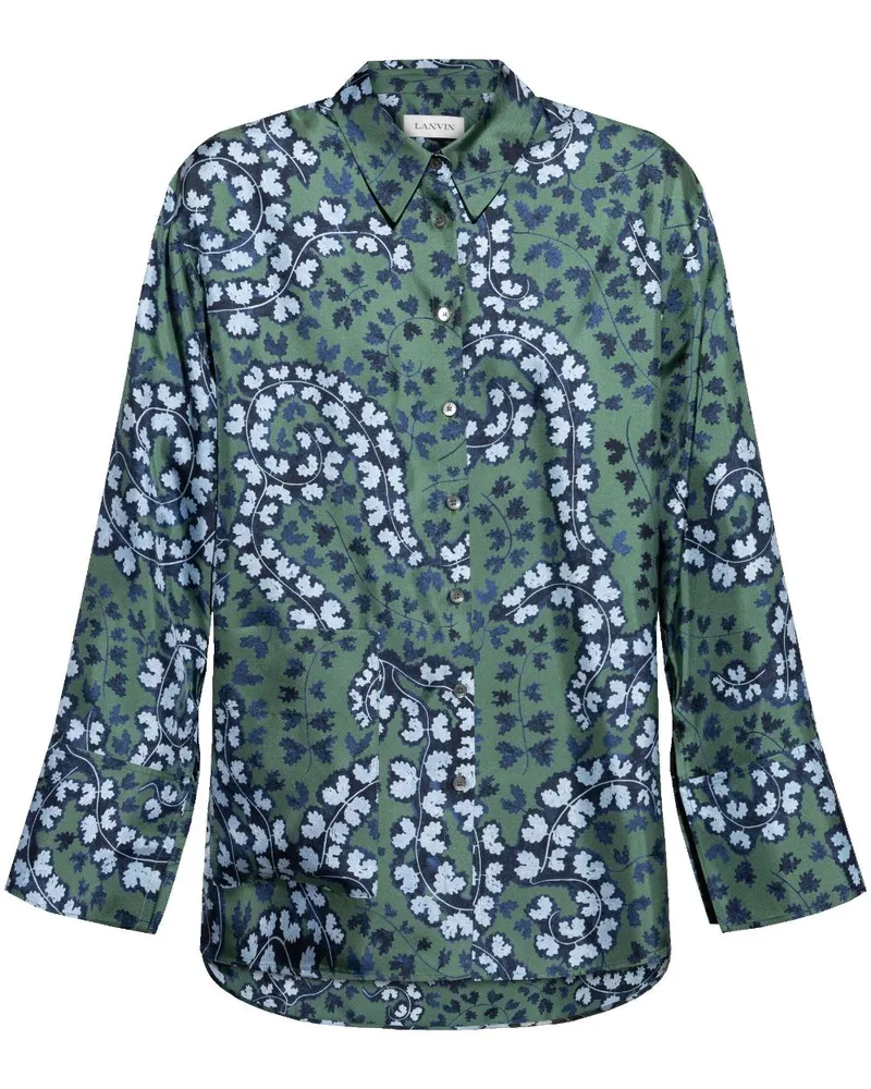 Lanvin Hemd mit Print - Grün Grün