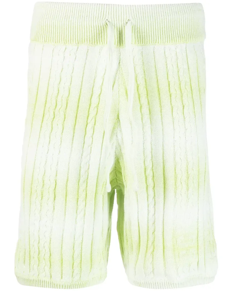 GCDS Gestrickte Bermudas mit Farbverlauf - Grün Grün