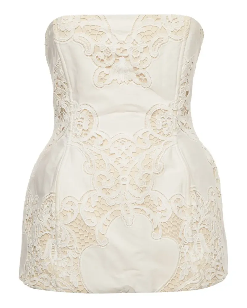Magda Butrym lace strapless corset top - Weiß Weiß
