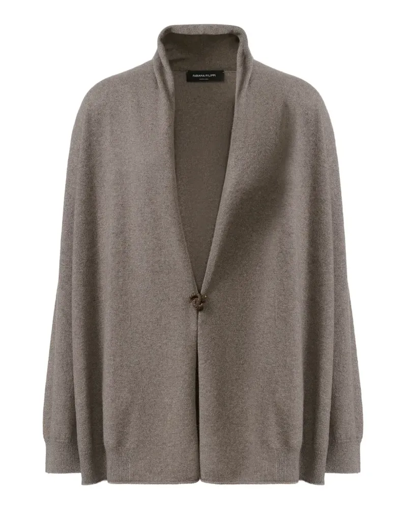 Fabiana Filippi Cardigan mit verziertem Knebelverschluss - Nude Nude