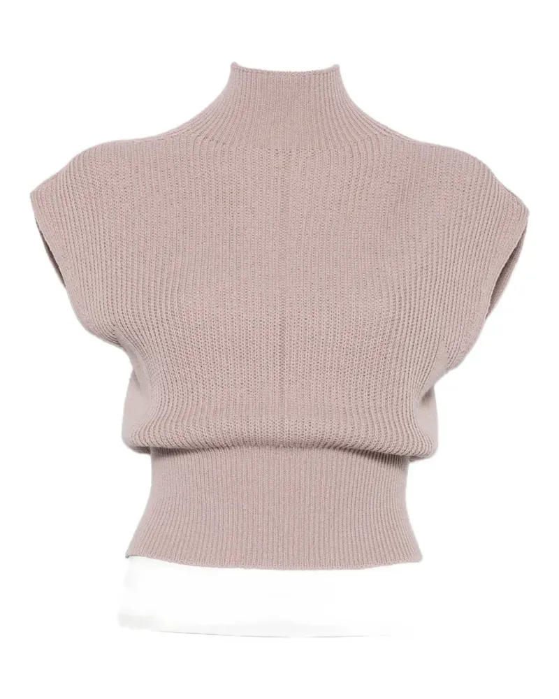 Rick Owens ribbed cap-sleeve top - Rosa Rosa