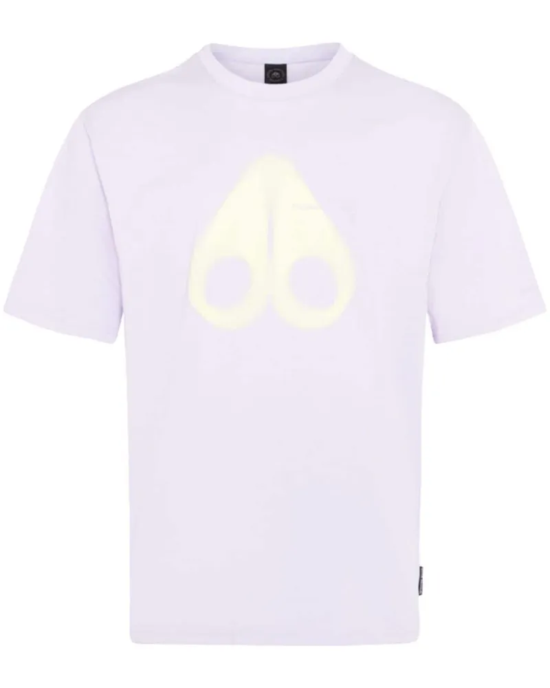 Moose Knuckles Maurice T-Shirt mit Logo-Print Violett