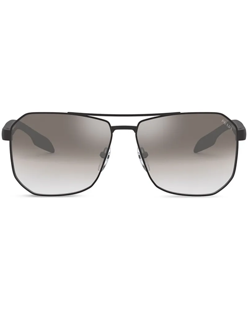 Prada Sonnenbrille mit Pilotengestell - Schwarz Schwarz