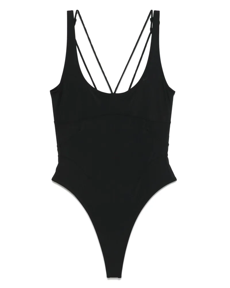 Jacquemus Badeanzug mit Signaturen - Schwarz Schwarz