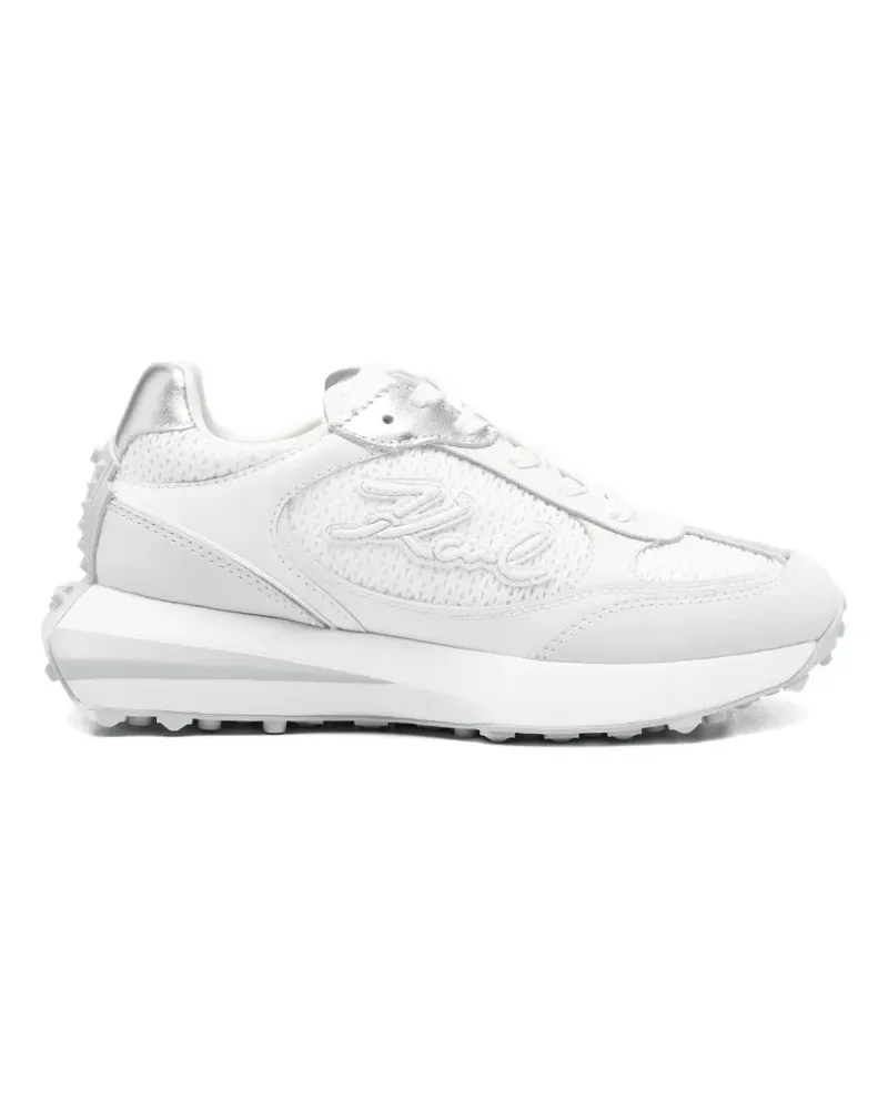 Karl Lagerfeld Sneakers mit Metallic-Einsätzen - Weiß Weiß