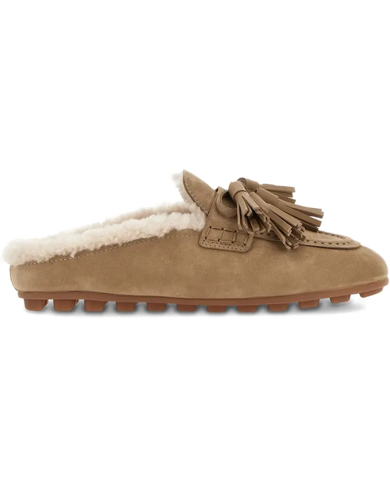 Hogan Slipper aus Wildleder - Nude Nude