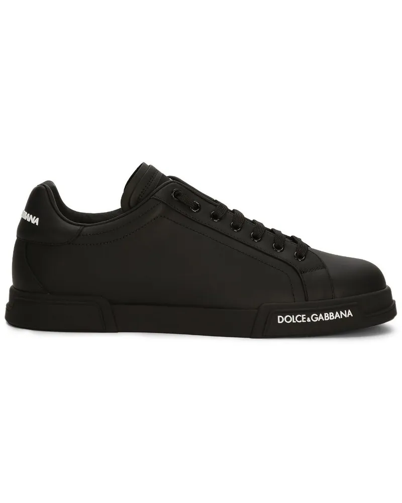 Dolce & Gabbana Sneakers mit Logo-Patch - Schwarz Schwarz