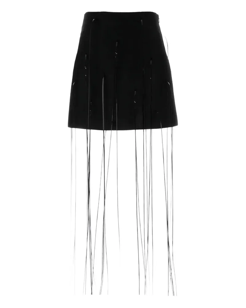 Jil Sander high-waisted A-line mini skirt - Schwarz Schwarz