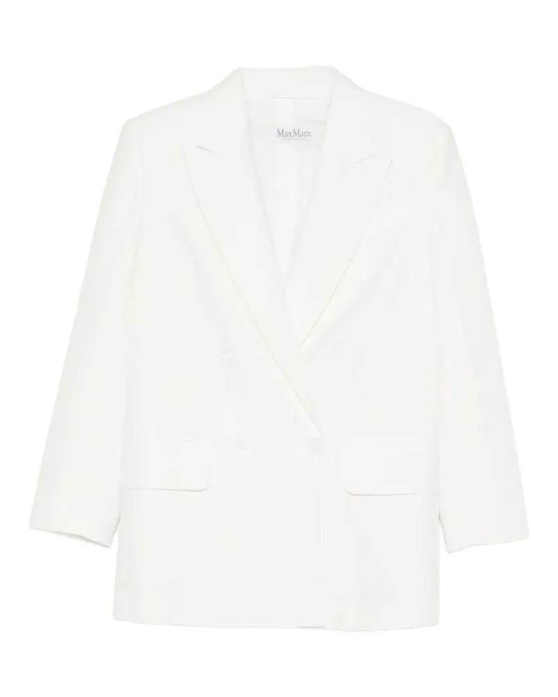Max Mara Olimpia Jacke aus Piqué-Jersey - Weiß Weiß