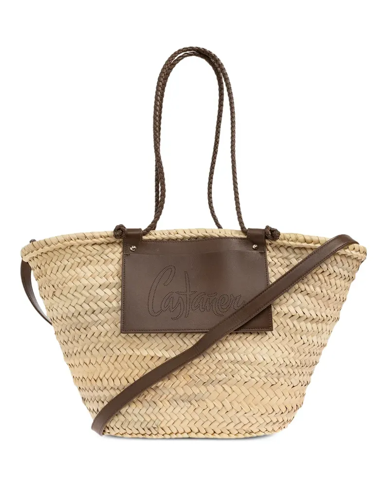 Castañer Shopper aus Bast - Nude Nude