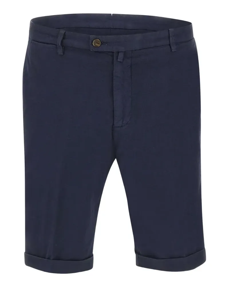 Briglia 1949 honeycomb-texture turn-up shorts - Blau Blau