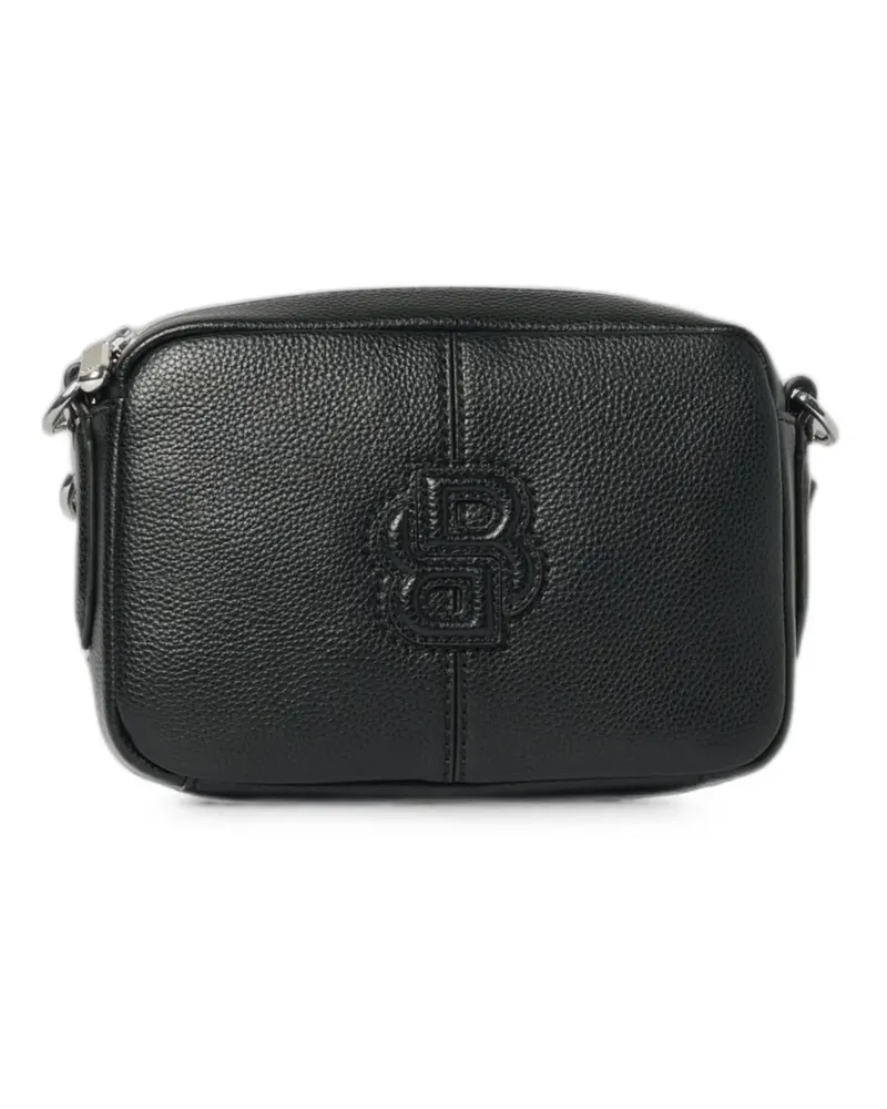 HUGO BOSS logo-emed grained shoulder bag - Schwarz Schwarz