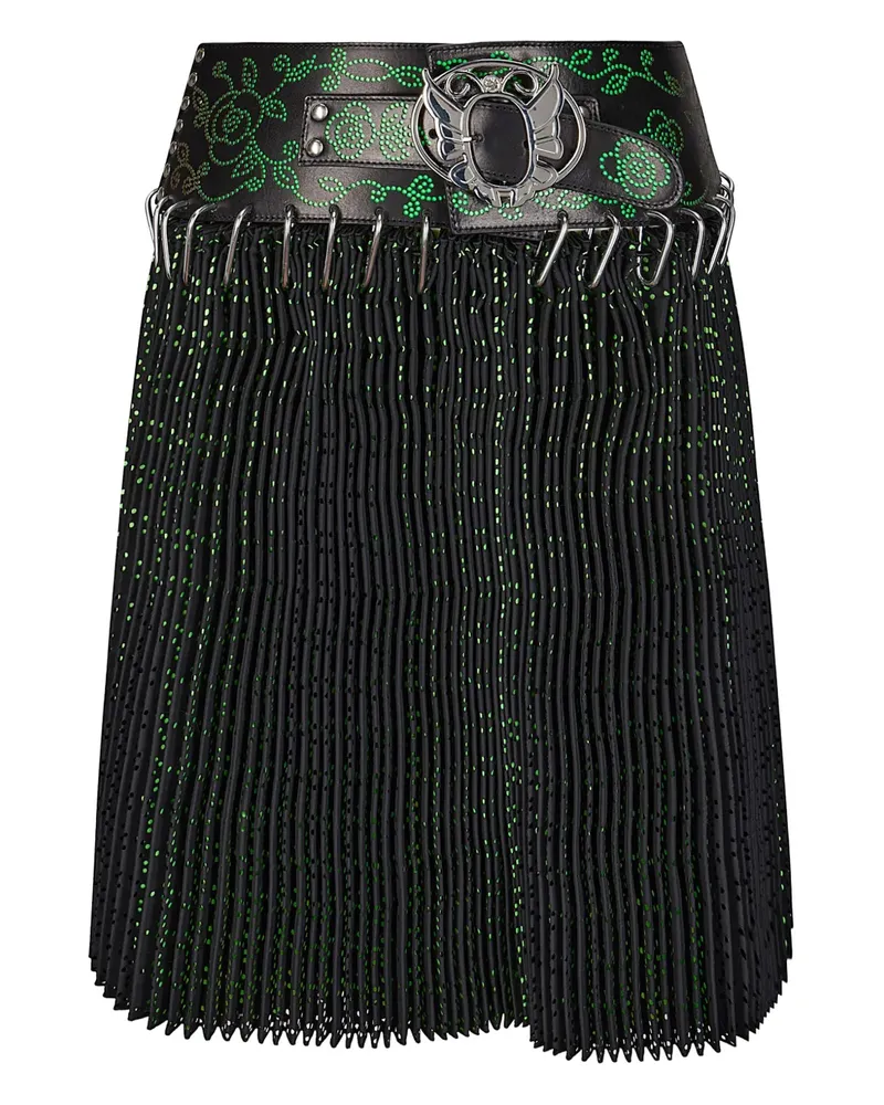 CHOPOVA LOWENA carabiner pleated skirt - Schwarz Schwarz