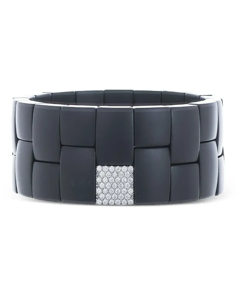 Roberto Demeglio 18K white gold ceramic and diamond bracelet - Schwarz Schwarz