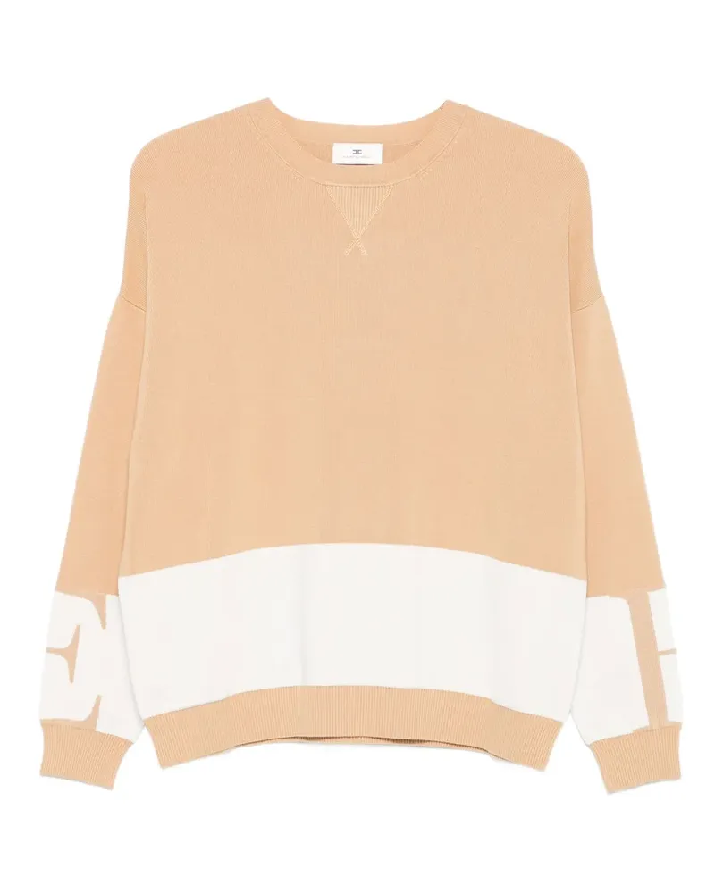 Elisabetta Franchi Pullover in Colour-Block-Optik - Nude Nude